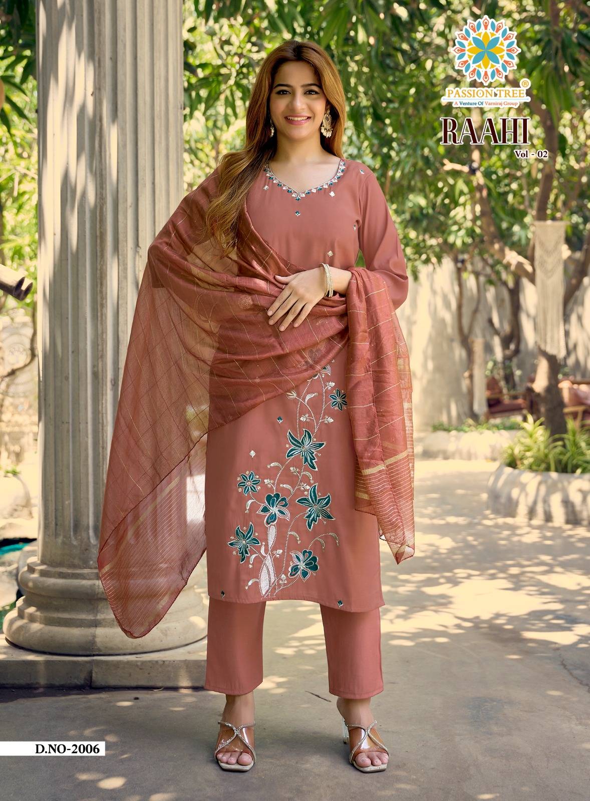 RAAHI VOL-2 By Passion Tree 2001 To 2008 Series Stylish Beautiful Colourful ROMAN SILK Dresses At Wholesale Price